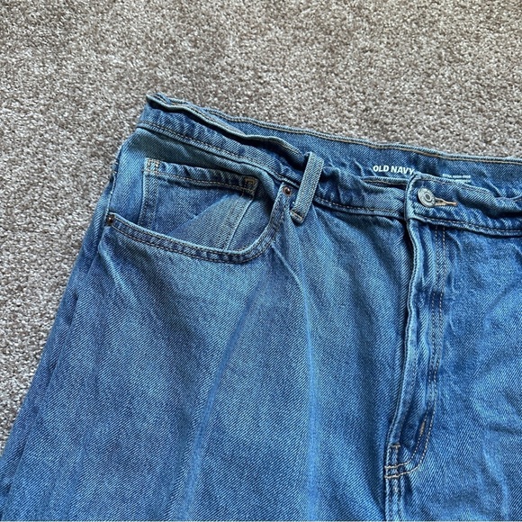 Old Navy High-Rise Loose Wide Leg Distressed Blue Jeans Womens Plus Size 16 NWOT - Picture 8 of 15